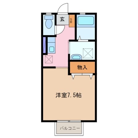 赤堀駅 徒歩8分 2階の物件間取画像